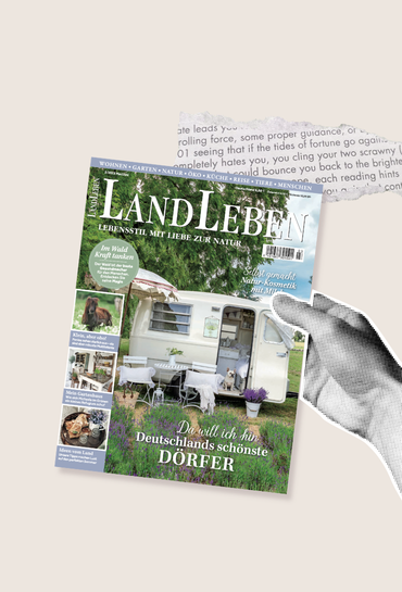 Leistungen von Seitenweise Glück: Foto zeigt eine Hand, die das Magazin Landleben hält. Es veranschaulicht das Angebot Text & Redaktion.